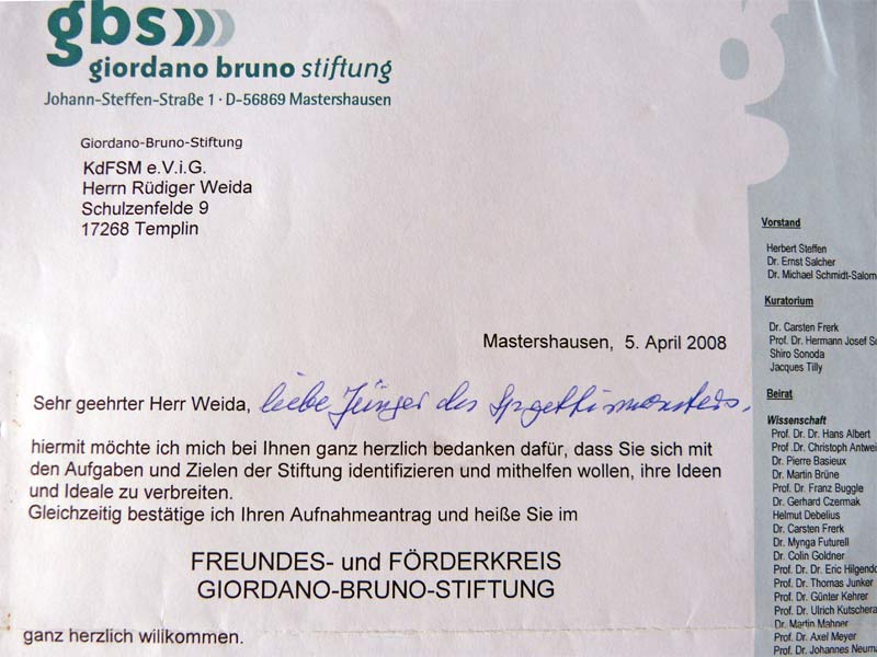 Das Wort zum Freitag – Pastafaritreffen 2012
